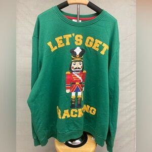 Holiday Time Green Nutcracker womens 3XL Sweatshirt Christmas
